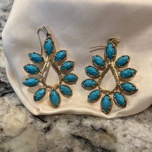 Kendra Scott Nyla Earrings Turquoise Gold tone